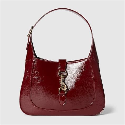 Gucci Jackie small shoulder bag in Gucci Rosso Ancora leather.